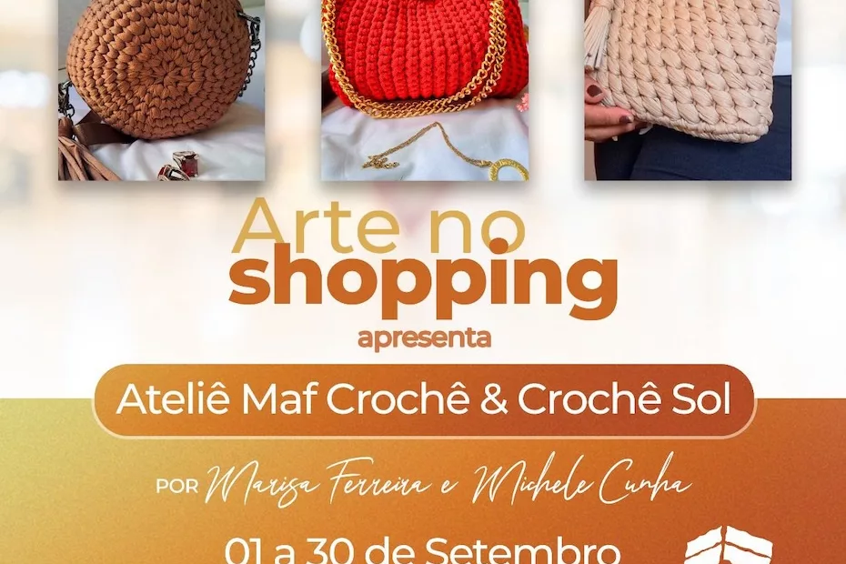 Arte no Shopping traz peças de crochê para o North Shopping