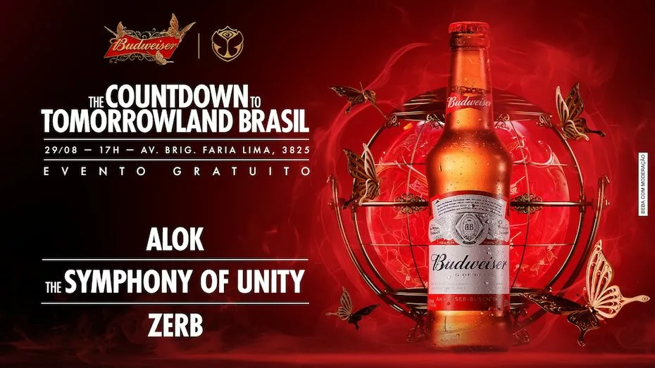 Budweiser reúne The Symphony of Unity e as atrações Alok e Zerb em esquenta gratuito para o Tomorrowland Brasil 2024