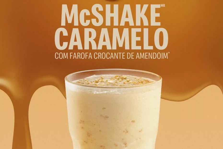 Calda de caramelo retorna ao McDonald's com o novo McShake Caramelo com Paçoca