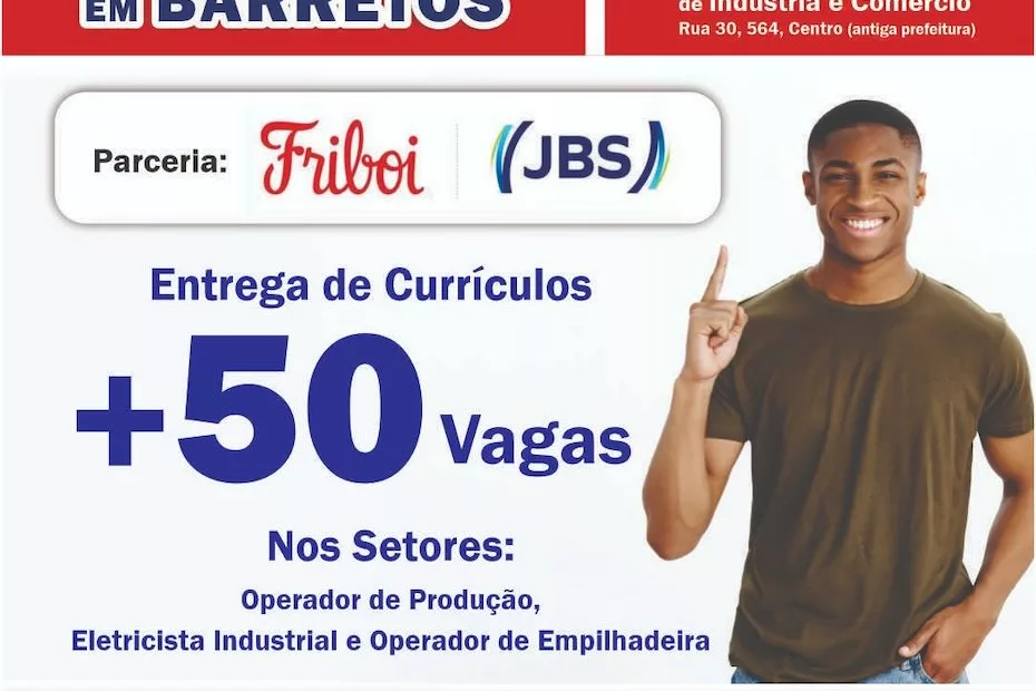 Feirão de Empregos em Barretos oferece mais de 50 vagas