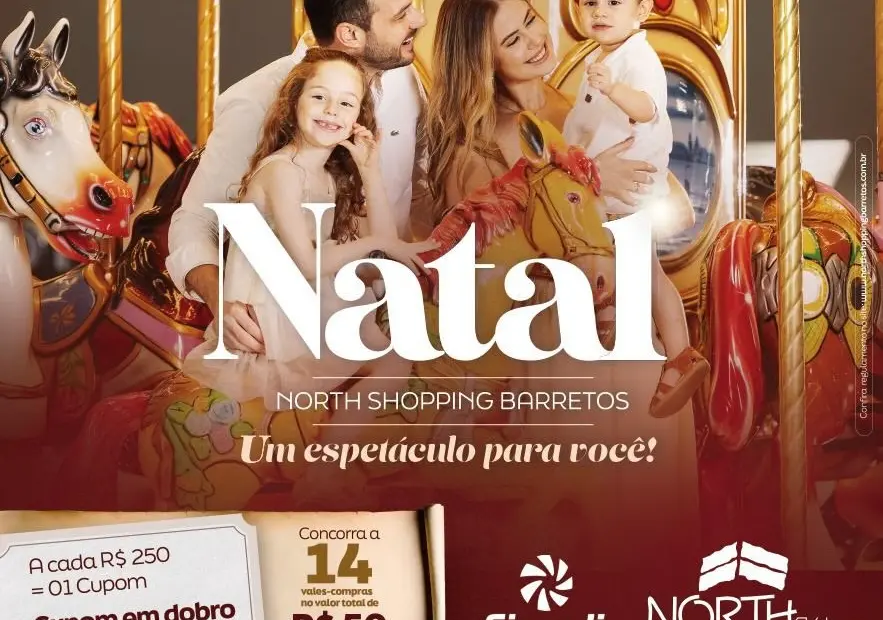 Campanha de Natal do North Shopping vai distribuir R$ 50 mil em prêmios