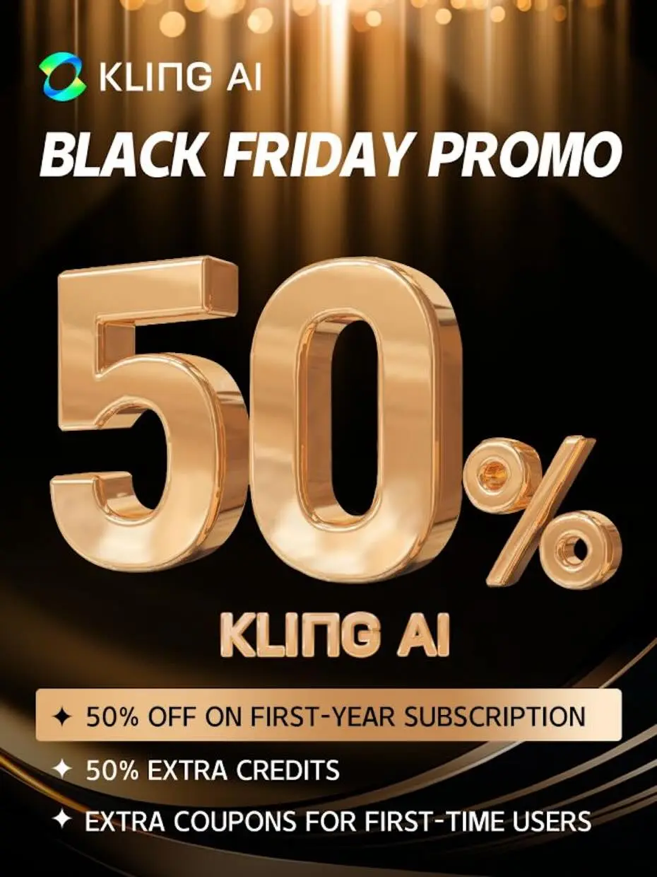 Eleve sua Criatividade- Kling AI Anuncia Grandes Descontos na Black Friday