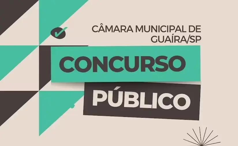 INSCRIÇÕES ABERTAS PARA CONCURSO PÚBLICO DA CÂMARA DE GUAÍRA