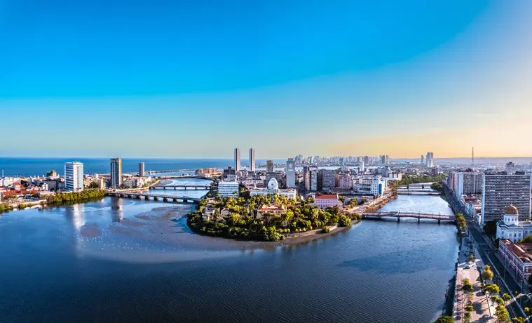 Vista panorâmica de Recife, Nordeste do Brasil