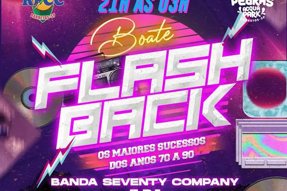 Primeira “Boate Flash Back" do ano, acontece no dia 15 de fevereiro, no Rio das Pedras