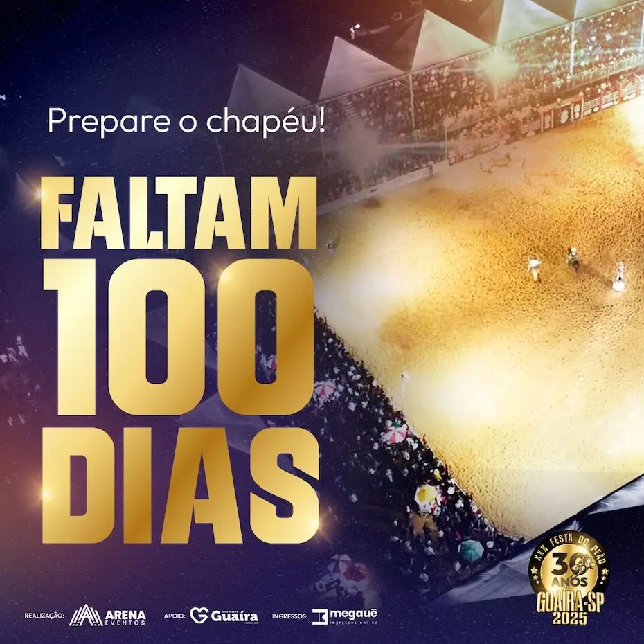 Contagem regressiva: 100 dias para a 30ª Festa do Peão de Guaíra!