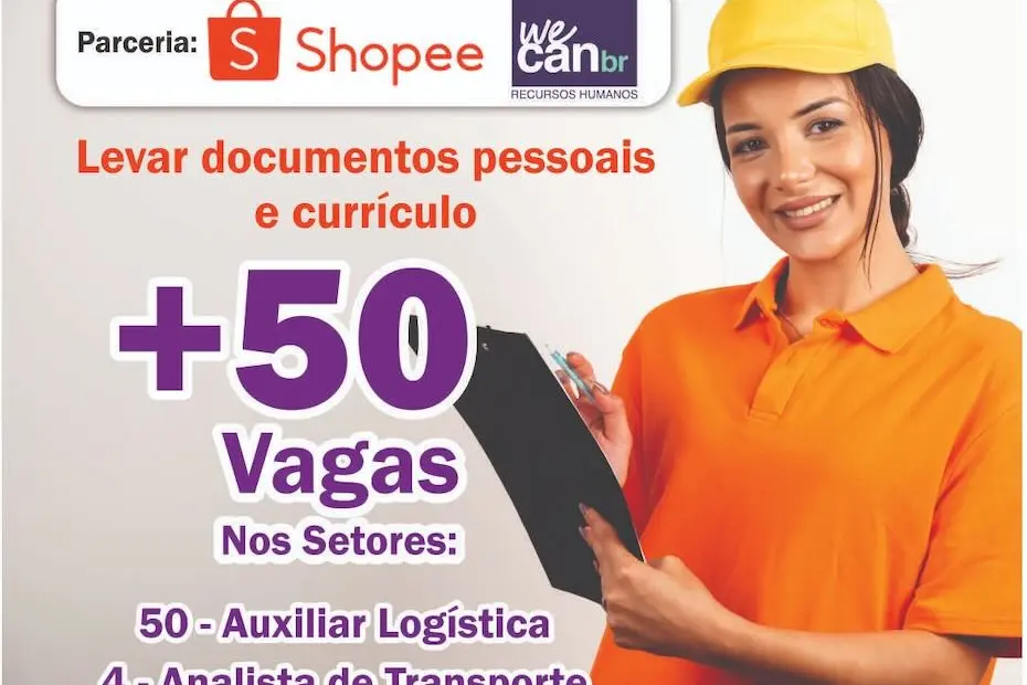 Feirão de Empregos em parceria com a Shopee oferece mais de 50 vagas